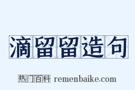 滴留留造句是什么意思的图片